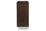 Baxton Studio Excel Modern and Contemporary Dark Brown Sideboard Storage Cabinet