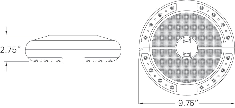 Simply Shade - Treasure Garden Luna Round Umbrella Light with Bluetooth Speaker Bronze 9.76" Dia