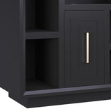 Legends Furniture Eclectic Modern TV Stand for TV's up to 70 Inches, Black, Fully Assembled SS1210.SLS