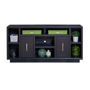 Legends Furniture Eclectic Modern TV Stand for TV's up to 70 Inches, Black, Fully Assembled SS1210.SLS