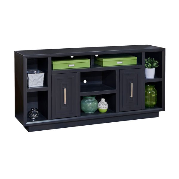 Legends Furniture Eclectic Modern TV Stand for TV's up to 70 Inches, Black, Fully Assembled SS1210.SLS