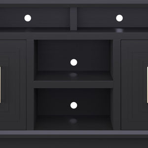 Legends Furniture Eclectic Modern TV Stand for TV's up to 70 Inches, Black, Fully Assembled SS1210.SLS