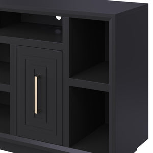 Legends Furniture Eclectic Modern TV Stand for TV's up to 70 Inches, Black, Fully Assembled SS1210.SLS