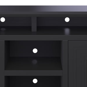 Legends Furniture Eclectic Modern TV Stand for TV's up to 70 Inches, Black, Fully Assembled SS1210.SLS