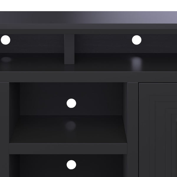 Legends Furniture Eclectic Modern TV Stand for TV's up to 70 Inches, Black, Fully Assembled SS1210.SLS