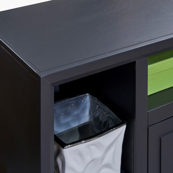 Legends Furniture Eclectic Modern TV Stand for TV's up to 70 Inches, Black, Fully Assembled SS1210.SLS