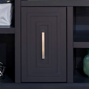 Legends Furniture Eclectic Modern TV Stand for TV's up to 70 Inches, Black, Fully Assembled SS1210.SLS