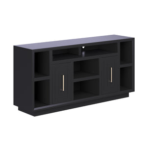 Legends Furniture Eclectic Modern TV Stand for TV's up to 70 Inches, Black, Fully Assembled SS1210.SLS