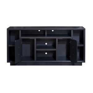 Legends Furniture Eclectic Modern TV Stand for TV's up to 70 Inches, Black, Fully Assembled SS1210.SLS