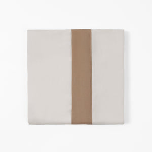 HiEnd Accents 350TC Flange Design Sheet Set SS3503-KG-CR Cream, Tan 100% cotton 108x102x0.2