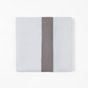 HiEnd Accents 350TC Flange Design Sheet Set SS3503-KG-GY White, Gray 100% cotton 108x102x0.2