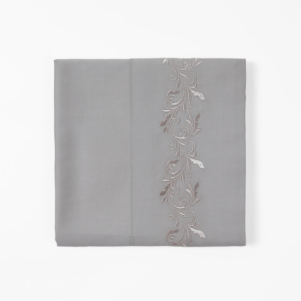 HiEnd Accents 350TC Gray Scroll Embroidered Sheet Set SS3504-KG-GY Gray 100% cotton 108x102x0.2