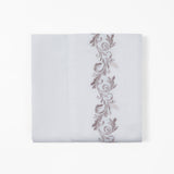 HiEnd Accents 350TC Gray Scroll Embroidered Sheet Set SS3504-KG-WH White, Gray 100% cotton 108x102x0.2