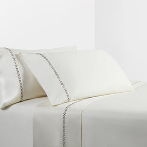 HiEnd Accents 350TC Southwestern Arrow Sheet Set SS3506-KG-CR Cream 100% Cotton 108x102x0.2