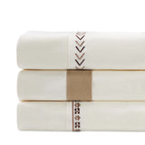 HiEnd Accents 350TC Southwestern Arrow Sheet Set SS3506-QN-CR Cream 100% cotton 90x102x0.2