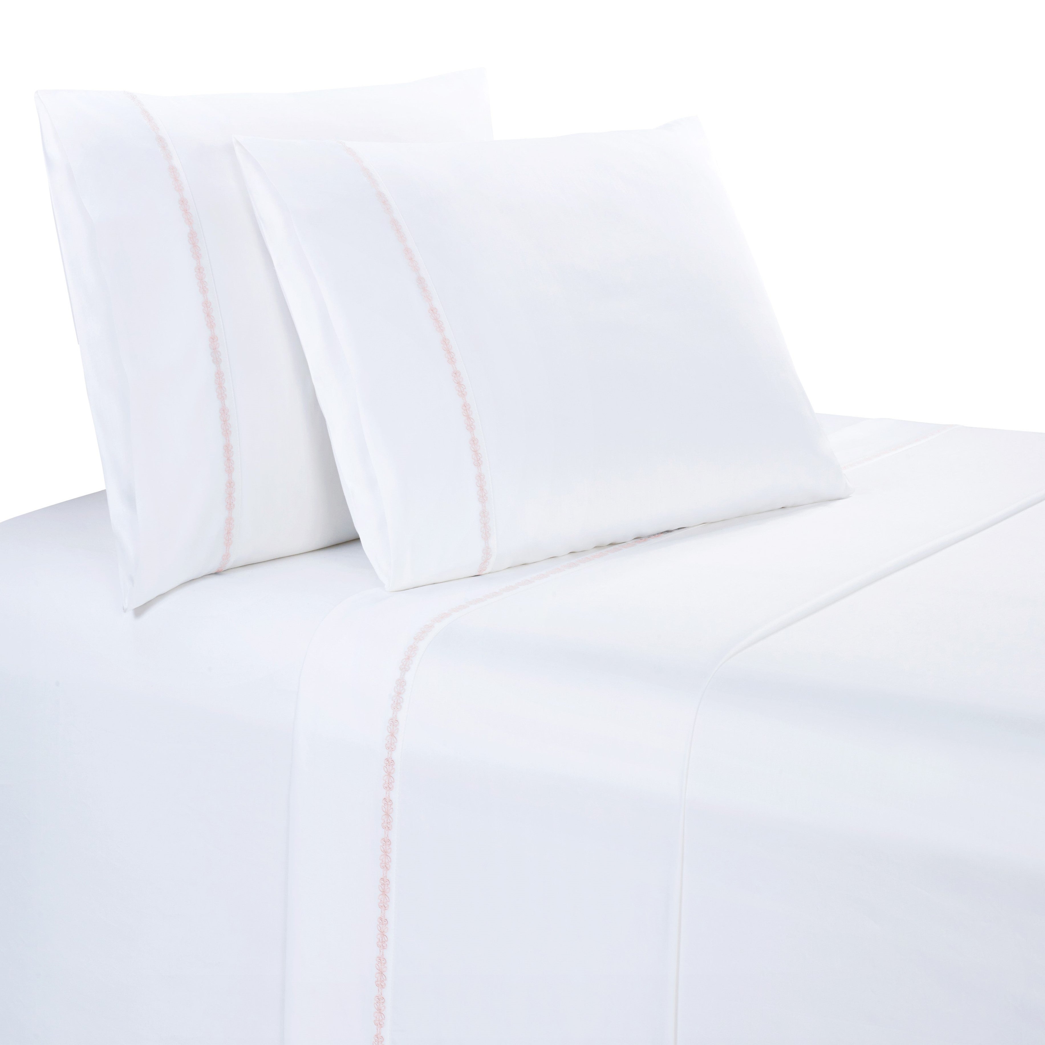 HiEnd Accents 350TC Laurel Embroidered Border Sheet Set - Thumbnail 4