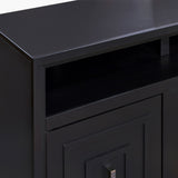 Legends Furniture Eclectic Modern TV Stand with Electric Fireplace Included, Black SS5210.SLS