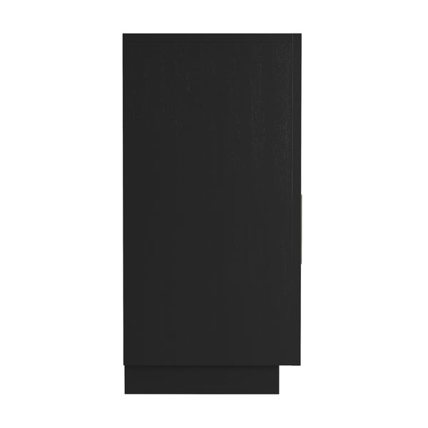 Legends Furniture Eclectic Modern TV Stand with Electric Fireplace Included, Black SS5210.SLS