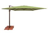 Simply Shade - Treasure Garden Bali 10' Square, with Cross Bar Stand in Sunbrella Fabric Ginkgo / Bronze 10' Square