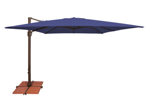 Simply Shade - Treasure Garden Bali 10' Square, with Cross Bar Stand in Solefin Fabric Blue Sky / Bronze 10' Square