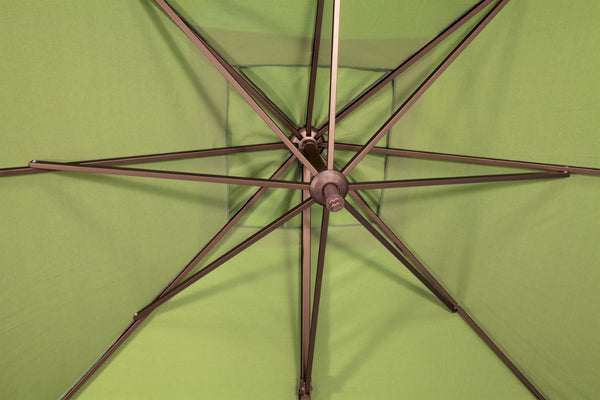 Simply Shade - Treasure Garden Bali 10' Square, with Cross Bar Stand in Sunbrella Fabric Ginkgo / Bronze 10' Square