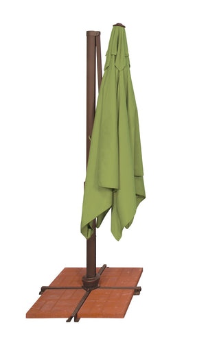 Simply Shade - Treasure Garden Bali 10' Square, with Cross Bar Stand in Sunbrella Fabric Ginkgo / Bronze 10' Square