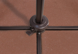 Simply Shade - Treasure Garden Bali 10' Square, with Cross Bar Stand in Solefin Fabric Taupe / Bronze 10' Square