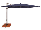 Simply Shade - Treasure Garden Bali Pro 10' Square Starlight w/ Cross Bar Stand in Sunbrella Fabric Navy / Bronze 10' Square