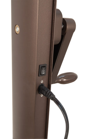 Simply Shade - Treasure Garden Bali Pro 10' Square Starlight w/ Cross Bar Stand in Solefin Fabric Taupe / Bronze 10' Square