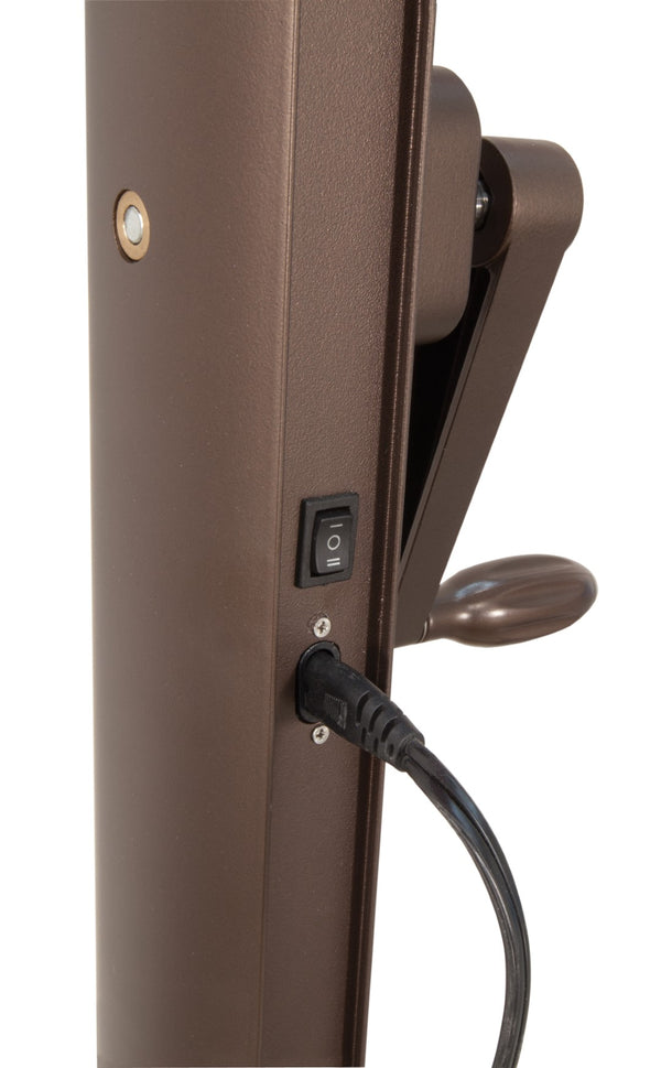 Simply Shade - Treasure Garden Bali Pro 10' Square Starlight w/ Cross Bar Stand in Solefin Fabric Taupe / Bronze 10' Square