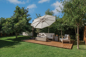 Simply Shade - Treasure Garden Fiji 11.5' Octagon in Sunbrella Fabric Ginkgo / Bronze 11.5' Oct