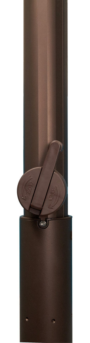 Simply Shade - Treasure Garden Skye 8.6' Square, with Cross Bar Stand in Sunbrella Fabric Navy / Bronze  8.6' Square