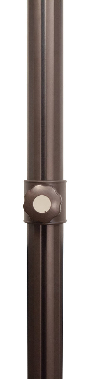 Simply Shade - Treasure Garden Skye 8.6' Square, with Cross Bar Stand in Solefin Fabric Taupe / Bronze  8.6' Square