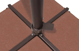 Simply Shade - Treasure Garden Skye 8.6' Square, with Cross Bar Stand in Sunbrella Fabric Navy / Bronze  8.6' Square