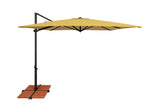 Simply Shade - Treasure Garden Skye 8.6' Square, with Cross Bar Stand in Solefin Fabric Lemon / Black  8.6' Square