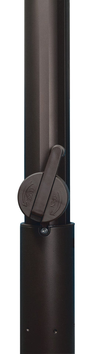 Simply Shade - Treasure Garden Skye 8.6' Square, with Cross Bar Stand in Solefin Fabric Taupe / Black  8.6' Square