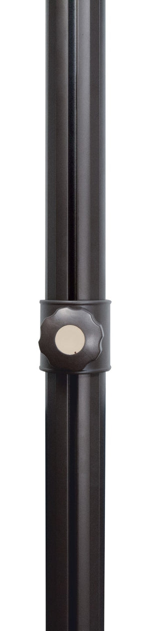 Simply Shade - Treasure Garden Skye 8.6' Square, with Cross Bar Stand in Solefin Fabric Taupe / Black  8.6' Square