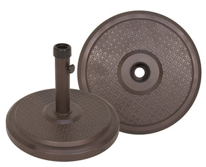 Simply Shade - Treasure Garden Cove 50lb Polycrete Base Bronze  19.6" Dia