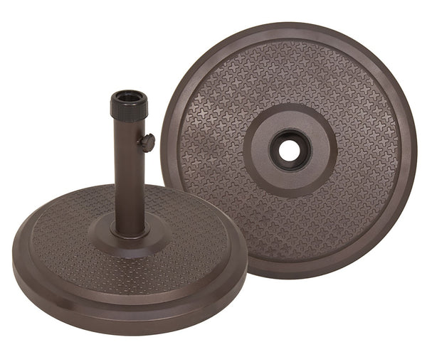 Simply Shade - Treasure Garden Cove 50lb Polycrete Base Bronze  19.6" Dia