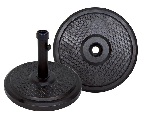 Simply Shade - Treasure Garden Cove 50lb Polycrete Base Black 19.6" Dia