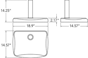 Simply Shade - Treasure Garden Marco 50lb Polycrete Base Black 