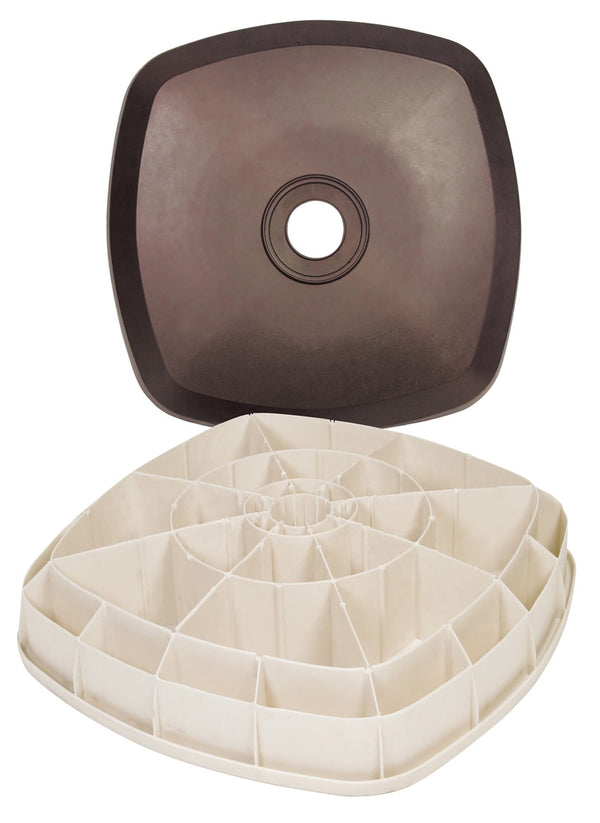 Simply Shade - Treasure Garden Bacara Sand-Filled Resin Base Bronze  32" x 32"