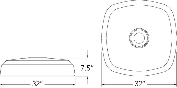 Simply Shade - Treasure Garden Bacara Sand-Filled Resin Base Bronze  32" x 32"