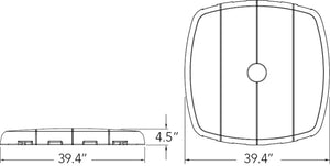 Simply Shade - Treasure Garden Bermuda 4 Section Resin Base Black 39.4" x 39.4"