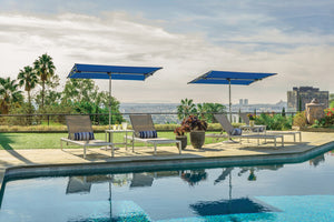 Simply Shade - Treasure Garden Capri 4.95' x 6.93' Rectangle Balcony in Polyester Fabric Stone / Platinum 4.95' x 6.93' Rectangle