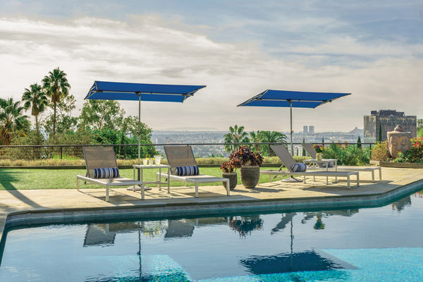 Simply Shade - Treasure Garden Capri 4.95' x 6.93' Rectangle Balcony in Polyester Fabric Stone / Platinum 4.95' x 6.93' Rectangle