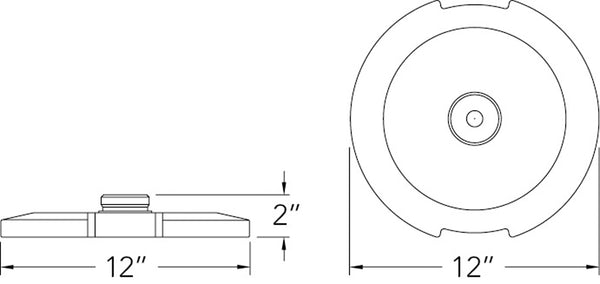 Simply Shade - Treasure Garden 30lb Add On Weight Pewter 12" Dia