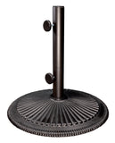 Simply Shade - Treasure Garden Coral 50lb Cast Iron Base Black 19.3" Dia