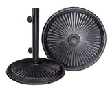 Simply Shade - Treasure Garden Coral 50lb Cast Iron Base Black 19.3" Dia