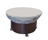 Simply Shade - Treasure Garden 36" Round Fire Pit / Ottoman in 160g Polyester Fabric Grey /  Fits 36" to 42"  Dia x 12"H